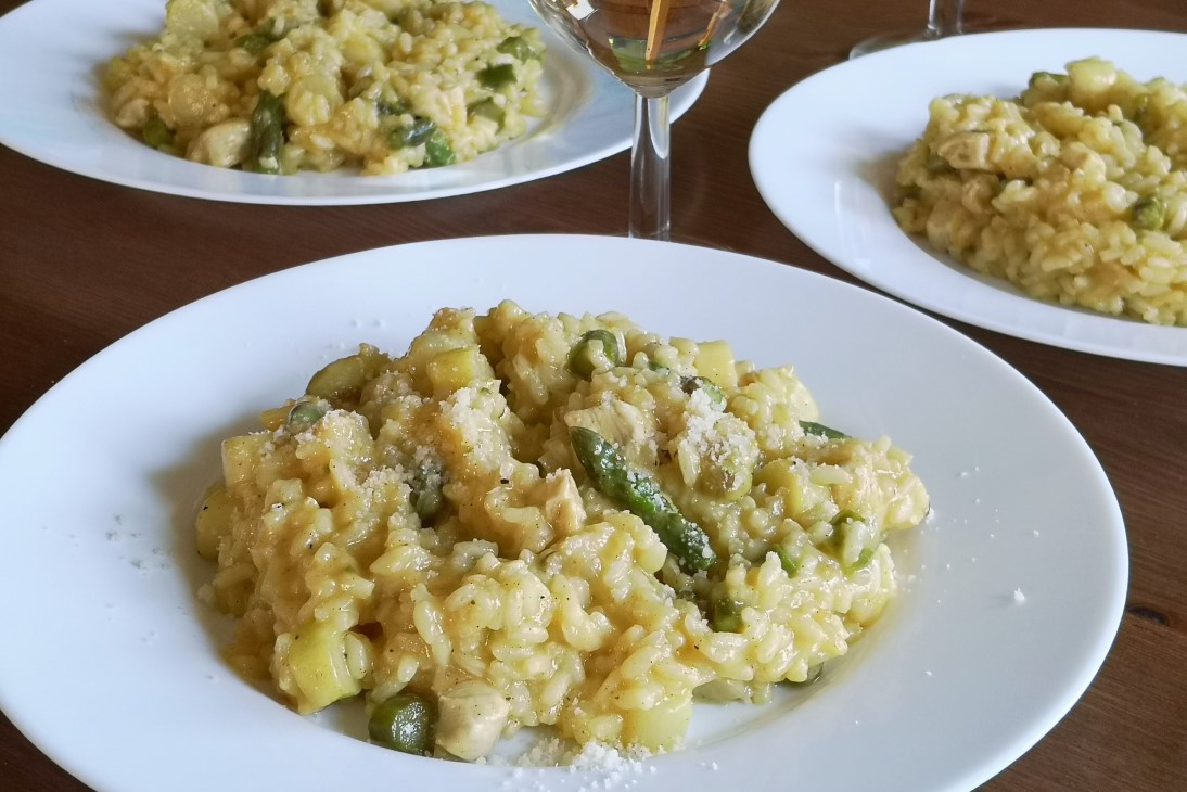 Risotto z kurczakiem i szparagami